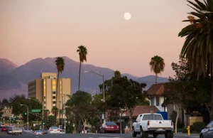 Evening view of Downtown San Bernardino, California – San Bernardino, cheap car insurance in California