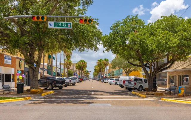 The old business district on Jackson Avenue, Harlingen, Texas – Harlingen, cheap car insurance in Texas