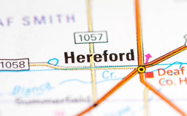Hereford, Texas, on a map – Hereford, cheap car insurance in Texas