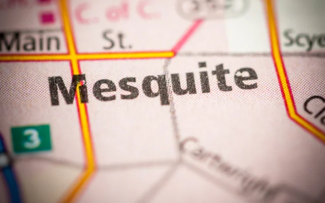 Mesquite, Texas, USA on a map – Mesquite, cheap car insurance in Texas