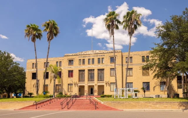 Rio Grande City, Texas, USA - September 11, 2021: The Starr County Courthouse.