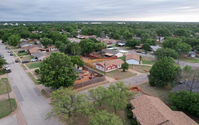 A bird's eye view of the cityscape of Wichita Falls, Texas on a sunny day — Wichita Falls, cheap car insurance in Texas