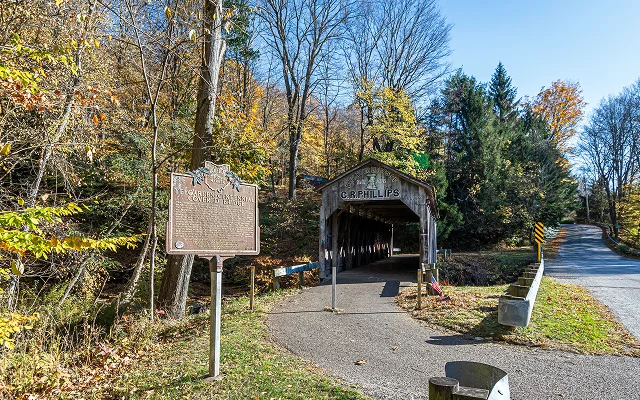 Teegarden-Centennial Covered Bridge and historical marker in Salem, Ohio – Salem, cheap car insurance in Ohio
