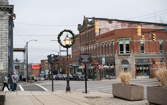 Winter downtown, Mansfield – Mansfield, cheap car insurance in Ohio